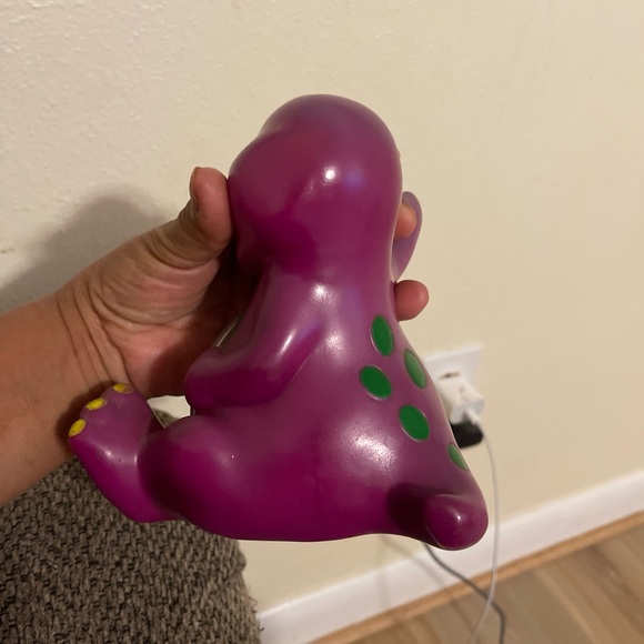 VTG Barney Dinosaur Armitron Quartz Clock Tested Works 6" Rare Comes w/ Battey - Picture 4 of 11